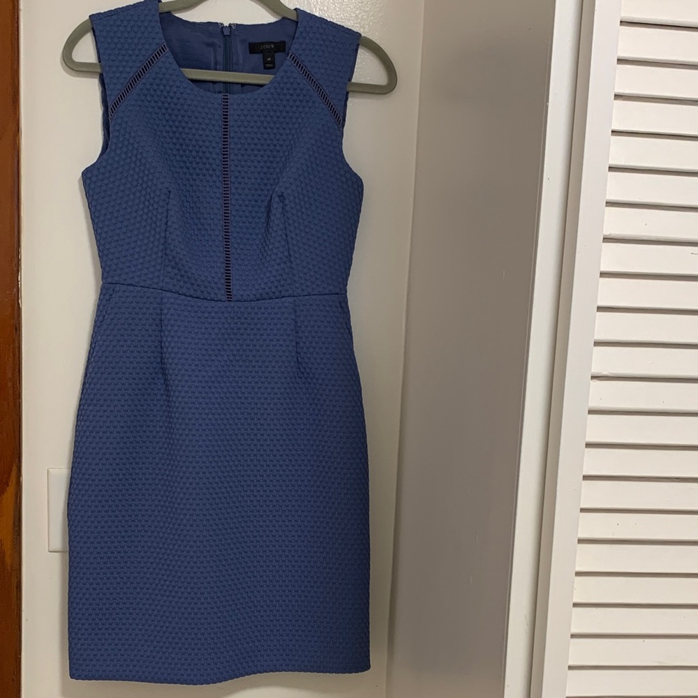 J.CREW Periwinkle Textured Sheath Dress size 4P